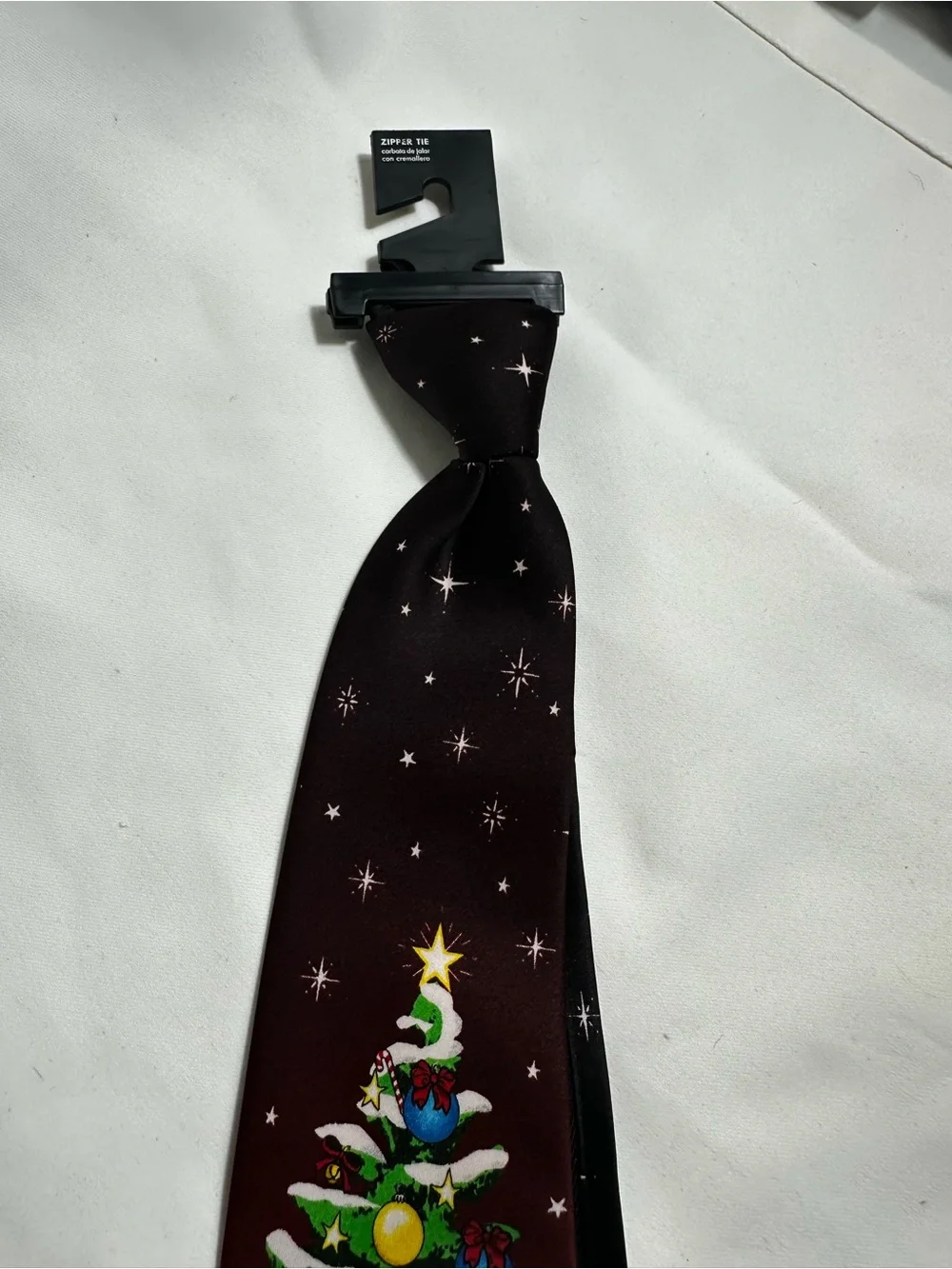 A49. Ralph Marlin Tie Tales Christmas Zipper Tie Penguin Reindeer Holiday